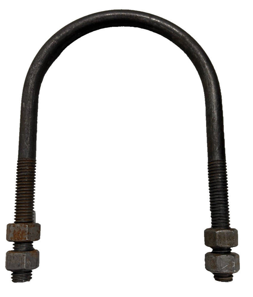ROUND U-BOLTS, 1/2"-13, COMES W/ 4 NUTS, STEEL, BLACK OXIDE FINISH