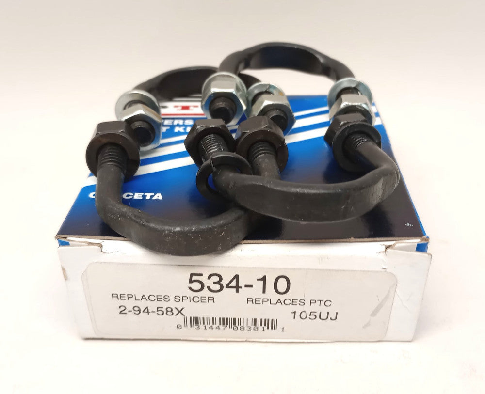 PTC 534-10 U-Bolt Kit 2-94-58X 105UJ 1-0089 Contains 4 U-Bolts & Nuts (Pack Of 2