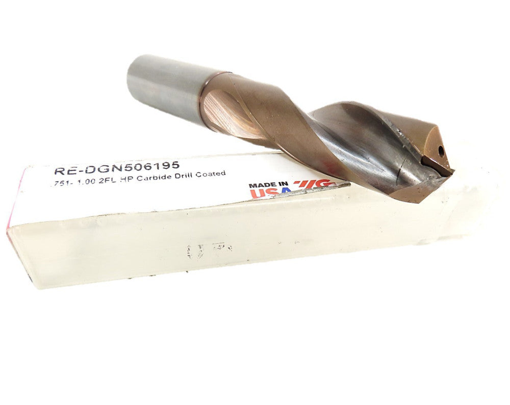 YG-1 DGN506195 Z-Coated Solid Carbide w/ Coolant Holes 19.5mm Dia 0.7677 NEW