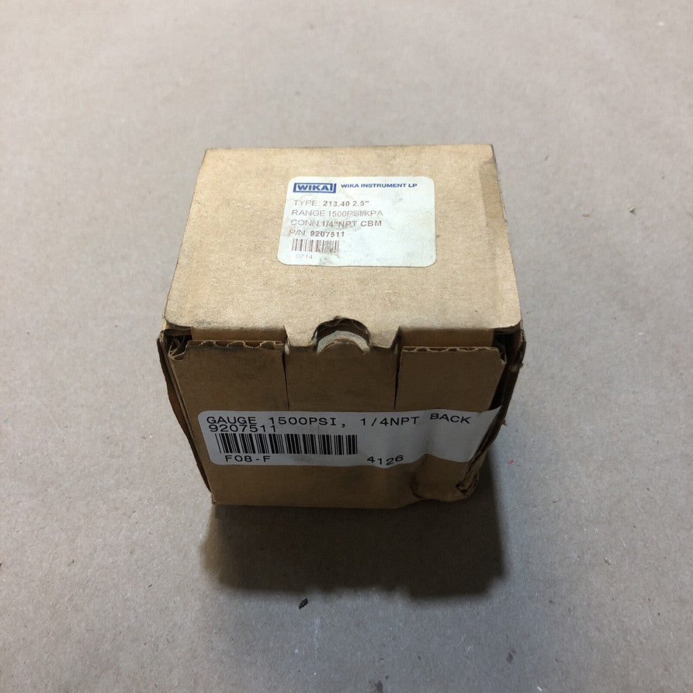(1) WIKA 9207511 Gauge 1500 PSI