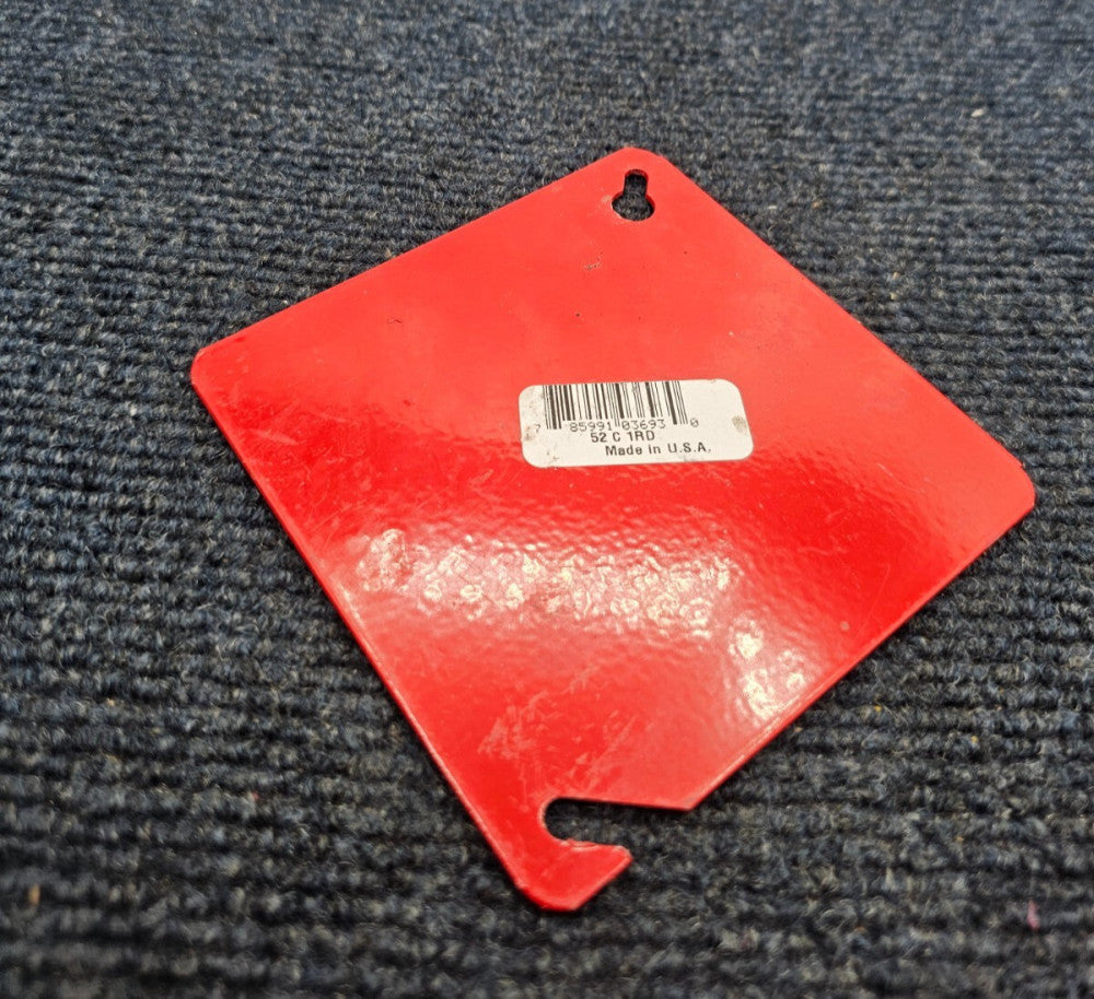 ( QTY 15) Steel City 52-C-1RD: Red Conduit Junction Square Box Cover