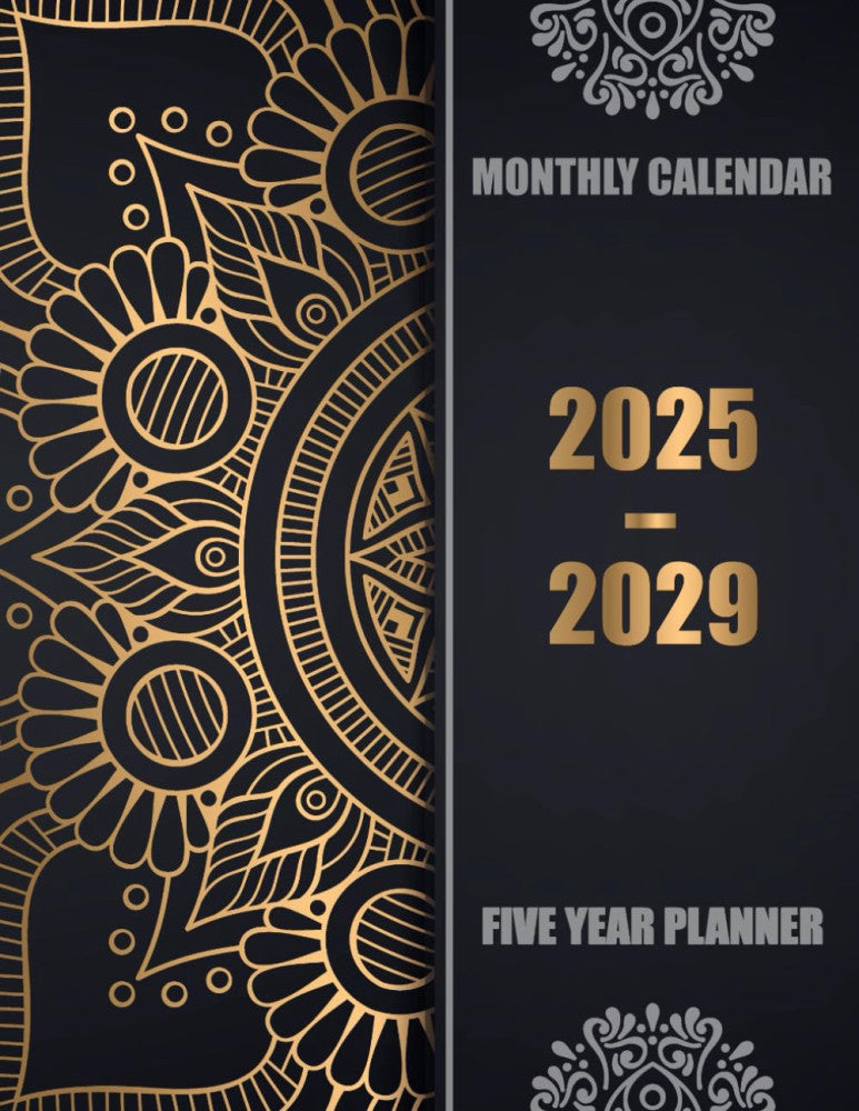 2025-2029 Five Year Planner: Monthly Calendar and Organizer Paperback –... 