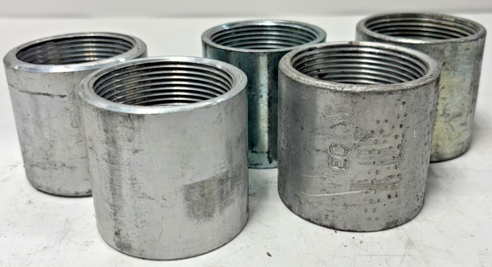 EC THREADED PIPE COUPLINGS LOT OF 5 FEMALE TYPE THREAD SIZE 11 11-1/2