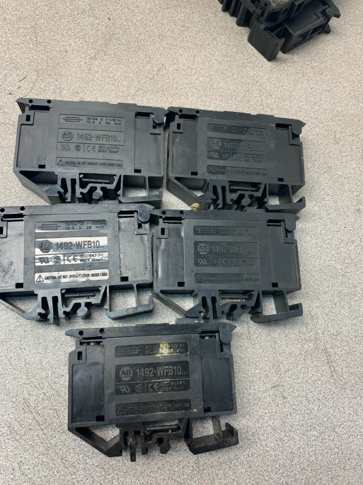 NEW NO BOX LOT OF 5 ALLEN BRADLEY TERMINAL BLOCK 1492-WFB10