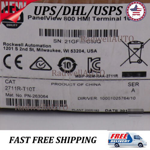 New Allen-Bradley 2711R-T10T AB PANELVIEW 800 10.4-INCH HMI TERMINAL 2711RT10T