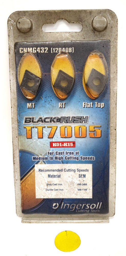INGERSOLL TURNING INSERT CNMG432 BLACKRUSH TT7005 *****LOT OF 3*****