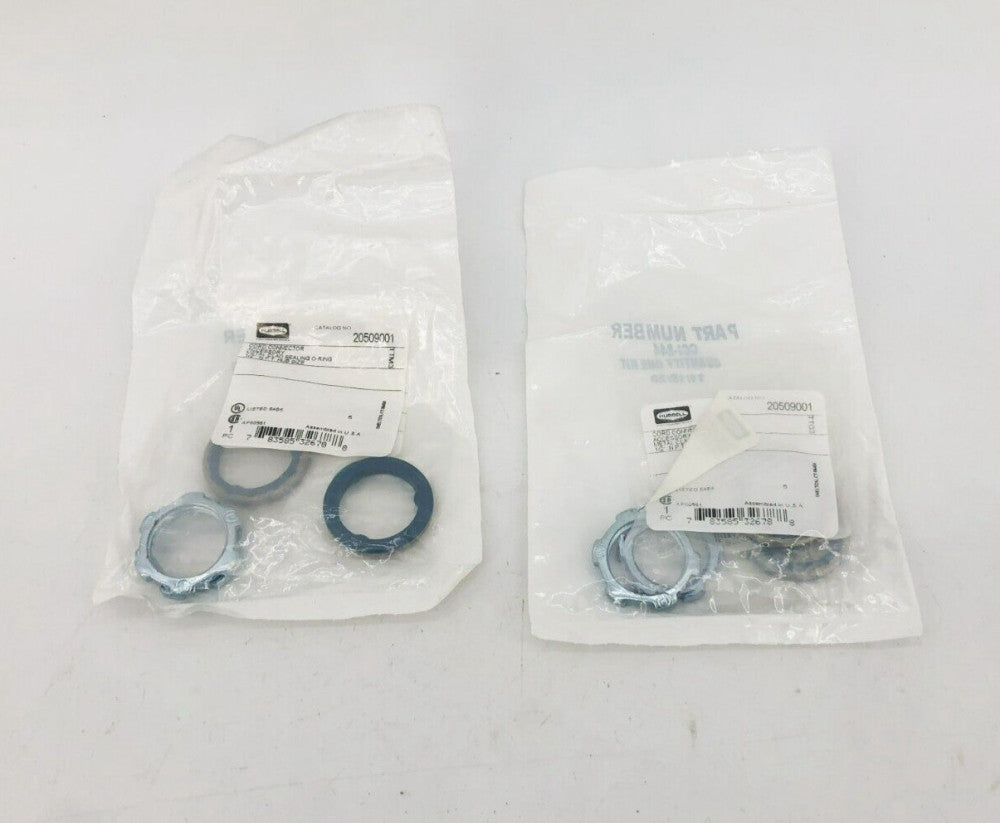 Lot of 2 New Hubbell CCI-844 O-Ring & Locking Nut Kits 1/2" Hub 20509001