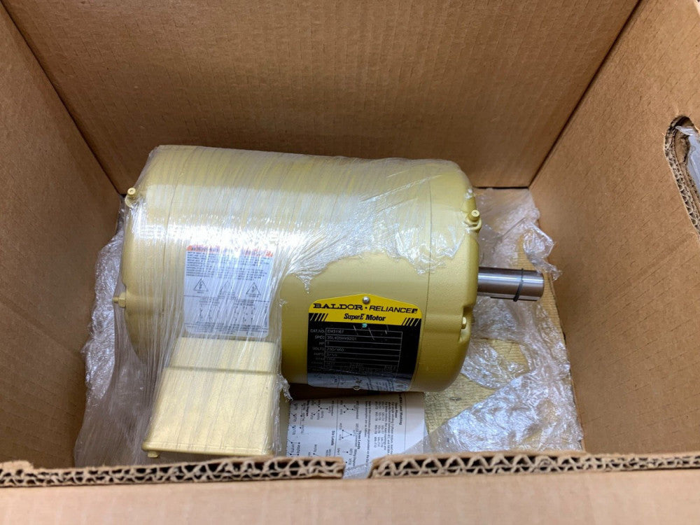 NEW IN BOX BALDOR 1HP 1760RPM SUPER-E MOTOR 230/460V. 143T FRAME EM3116T