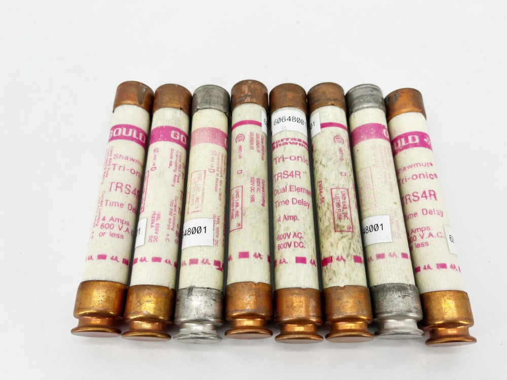 Lot of 8 New Gould Shawmut TRS4R Class RK5 Fuses 4A 600V