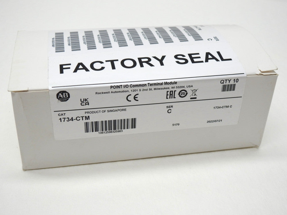 Box of 10 *2022* NEW Allen Bradley 1734-CTM I/O Common Terminal Module - SEALED!