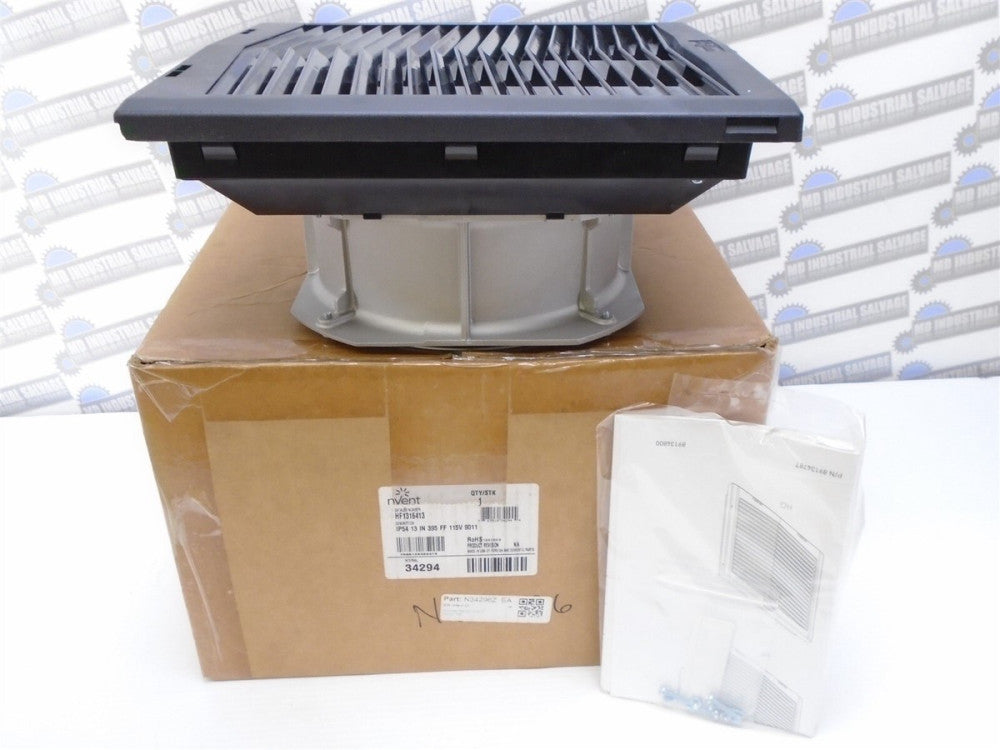nVent - HF1316413 - HF13 Side-Mount FILTER FAN - 115V - 395CFM - Black - (NEW)