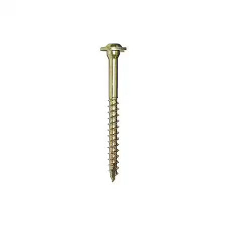 Grk Fasteners Grk10225 Deck Screw, 5/16 In X 4 In, Climatek, Flange Round Head,