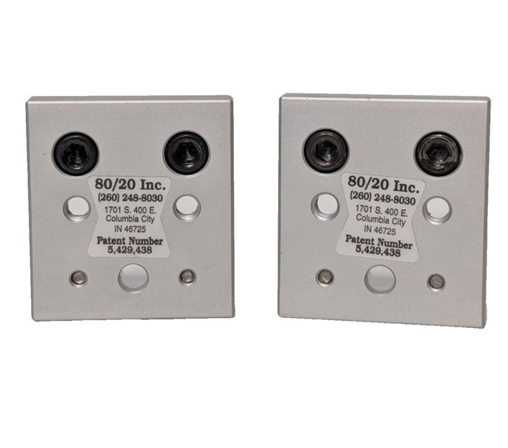 Lot of 2: 80/20 Inc. 5429438 mechanical low-fraction linear T-slot guide blocks
