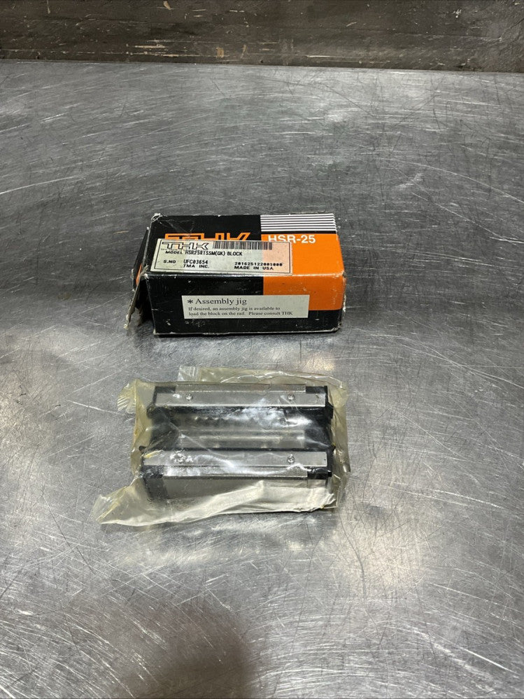 HSR25R1SSM GK Linear Guide Standard Ball Carriage Profile Rail Narrow Block NOS