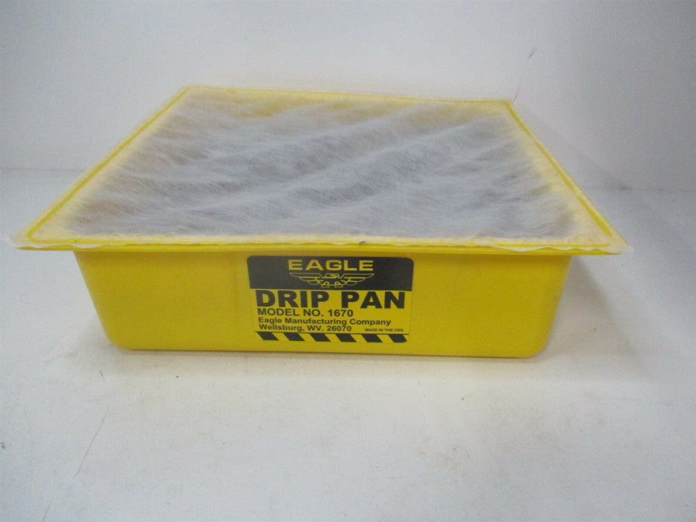 Eagle (1670) 10-1/2" x 10-1/2" x 3" OAL 1 Gallon Polyethylene Drip Pan