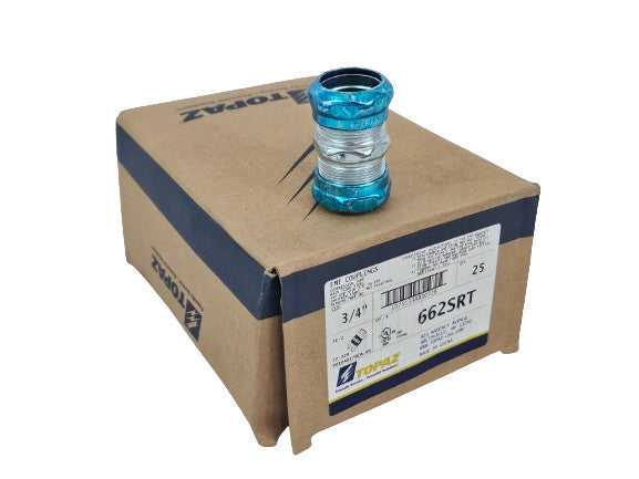 (25) Topaz 662SRT 3/4" EMT Couplers Nema 3R Raintight Sacramento