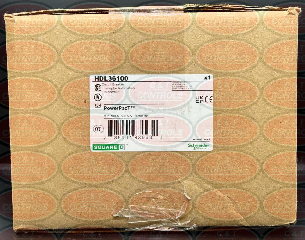 Square D HDL36100 3P 100A Circuit Breaker New In Box USA Stock