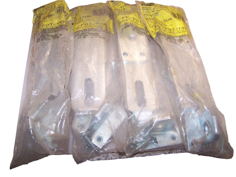 4) NEW STANLEY 7-1/2" SECURITY HASP STEEL-ZINC PLATED  77-9155 SP915  LOT OF 4