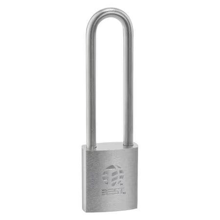 Best 41B780t Padlock, Coreless, Long Shackle, Rectangular Zinc Alloy Body,