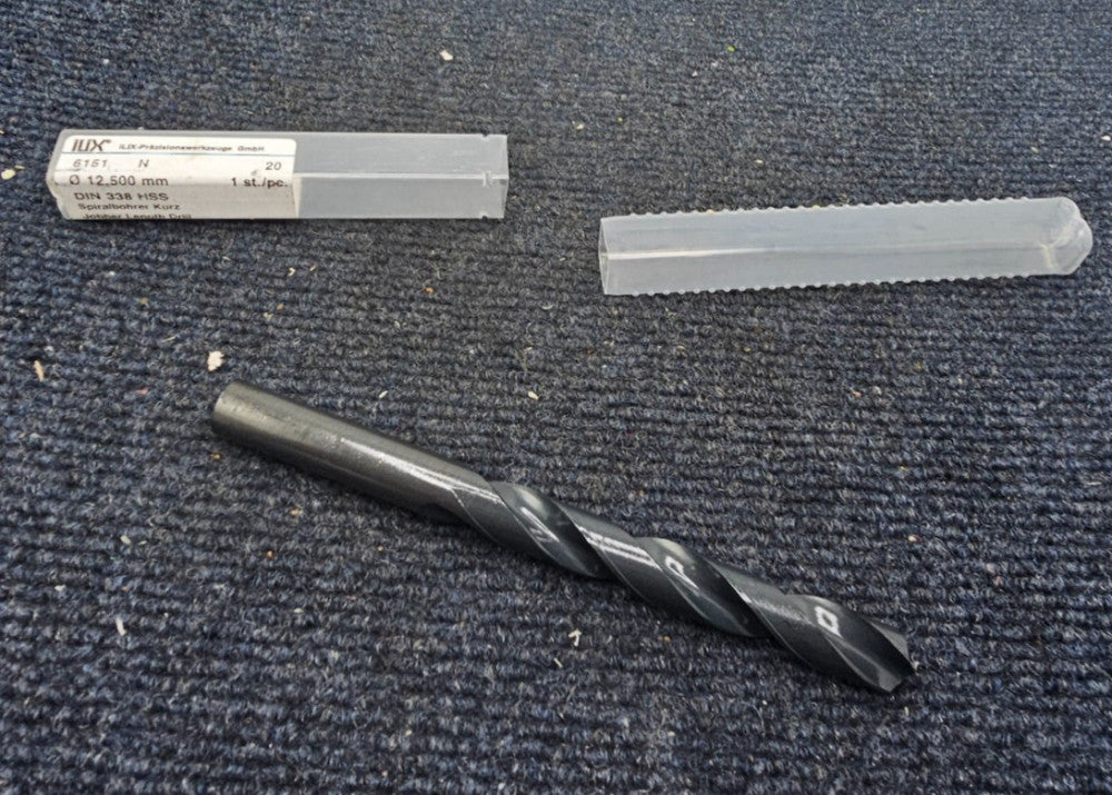 ILIX 6151: 12.5mm Diameter Jobber Length Drill DIN 338 HSS