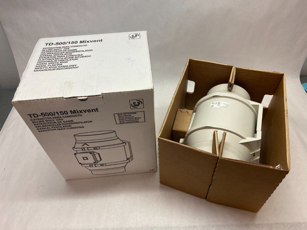 S&P TD-500/150 Mixvent In-Line Compact Mixed Flow Duct Fan
