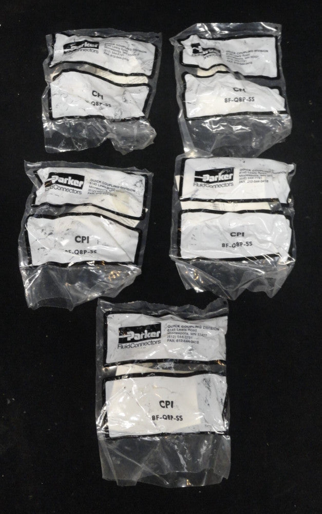 LOT OF 5 ~ PARKER ~ CPI 8F-Q8P-SS ~ MALE QUICK COUPLING ~ NEW ~ CPI 8FQ8PSS