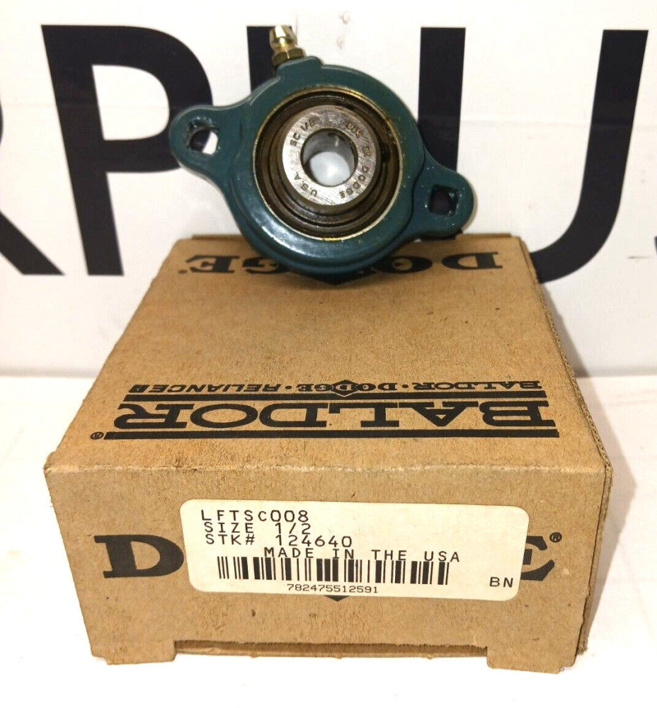 New Dodge 1/2" Flange Mount Ball Bearing  LFTSC008 / 124640