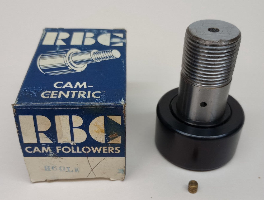 RBC H60LW Cam Follower 1-7/8" Roller OD 1" Roller Width 1" Stud Dia H-60-LW