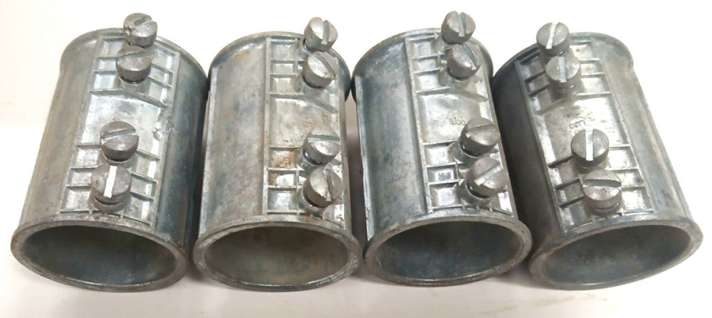 HALEX EMT SET-SCREW COUPLING TRADE LI30 SIZE 1-3/4" OAL 2-7/8"  LOT OF 4