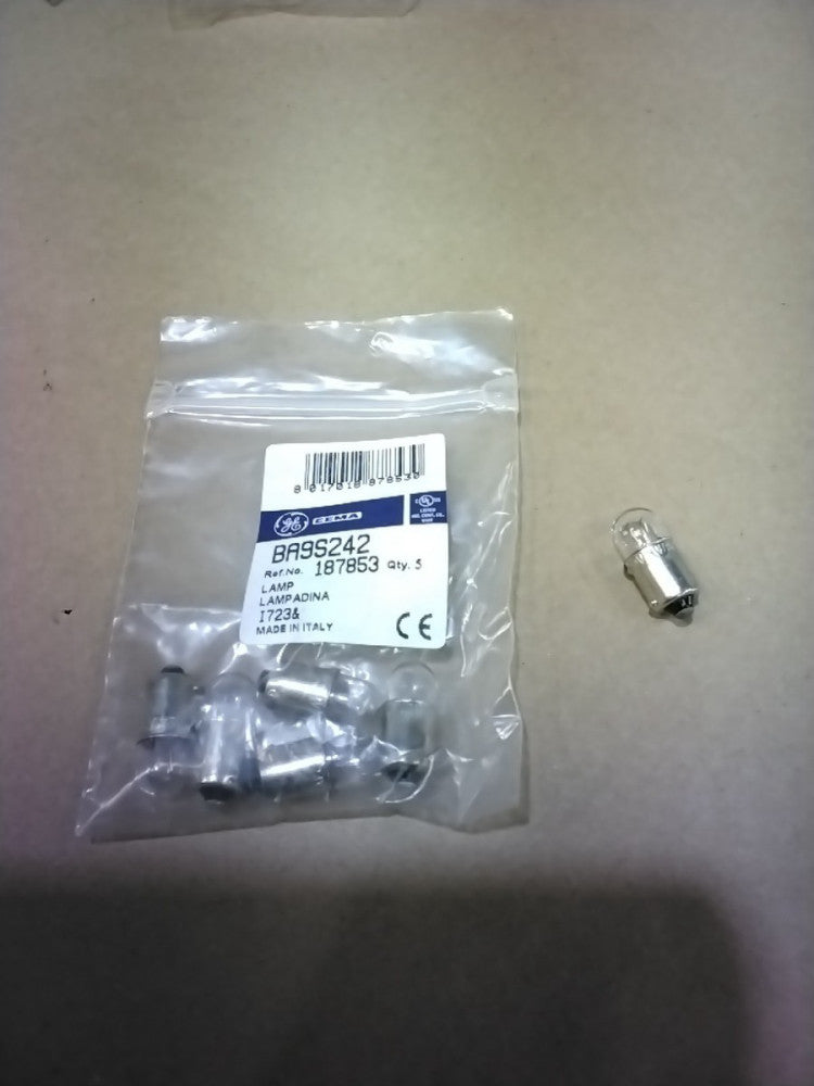 GE CEMA BA9S242 Lamp 187853, Pack Of 5