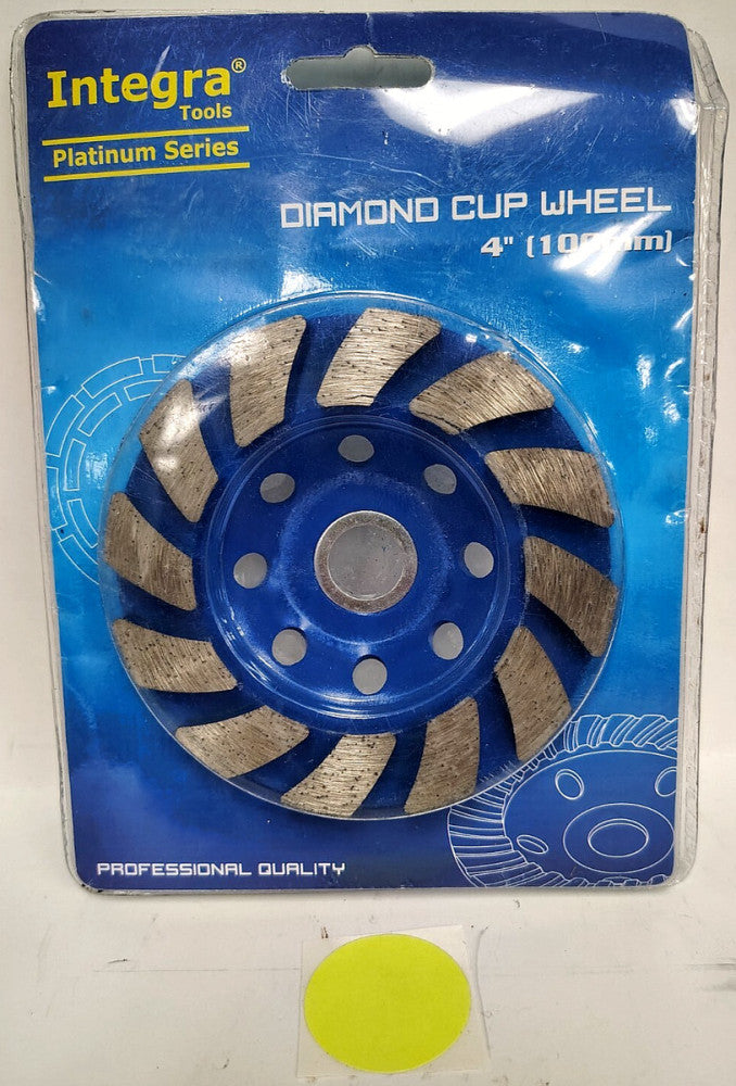 INGEGRA TOOLS 4 INCH/100MM DIAMOND CUP WHEEL