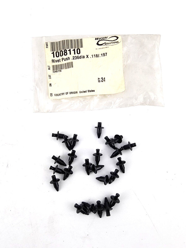 23pcs Cornelius 1008110 Push Rivet .236dia x .118/.197 Quantum 1000-4000