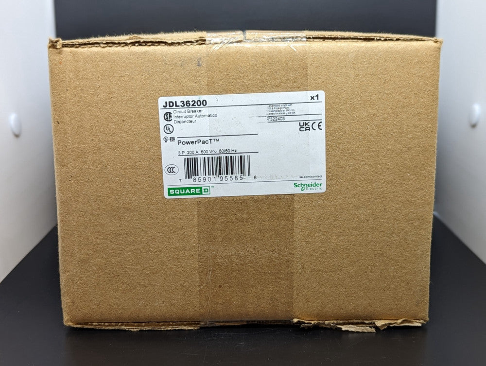 Square D JDL36200 3P 200A 600VAC Circuit Breaker New In Box USA