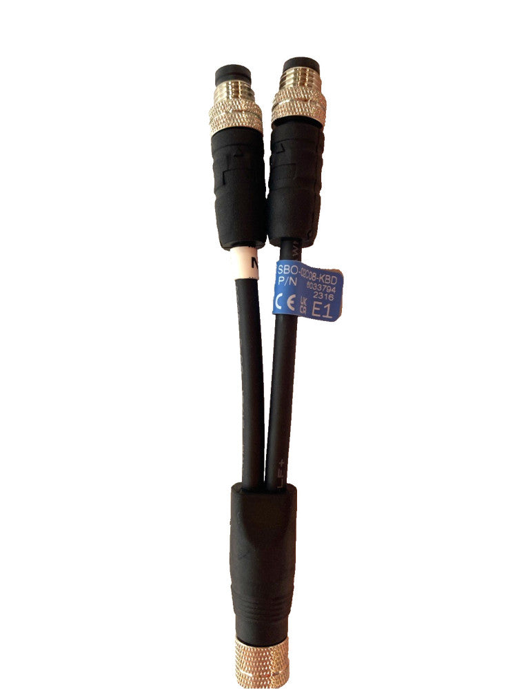 SICK SBO‑02C08‑KBD M8 4‑Pin Female to Dual 3‑Pin Male Y‑Splitter Cable 6033794