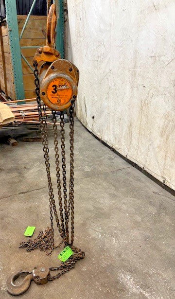 KITO 3 TON HAND CHAIN HOIST  MODEL- LOT NO. C1F-655 170 IN CHAIN LENGTH