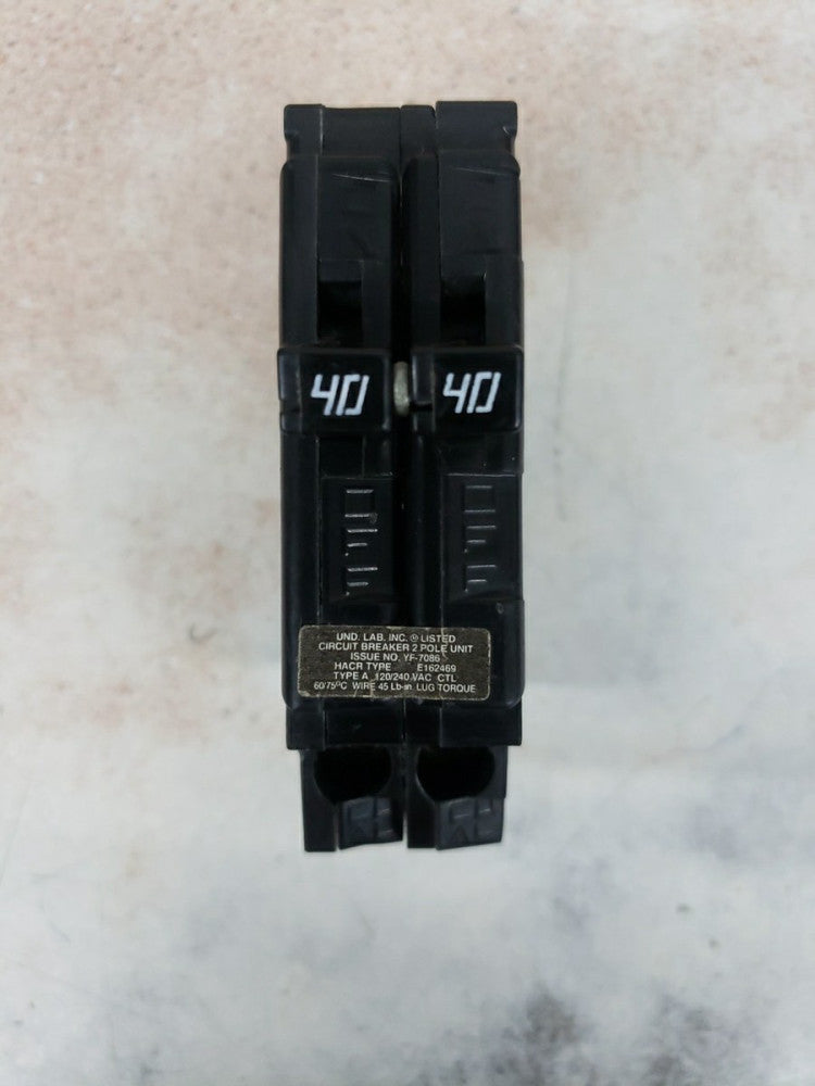 1) New Take Out! CHALLENGER TYPE A A4040 2 Pole 40/40 Amp Circuit Breaker 