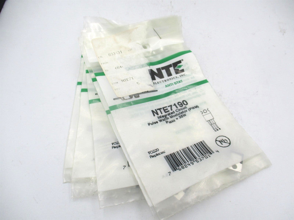NTE Electronics (NTE7190) IC 25W PWM Switch For Tv/Monitors - Lot of 5 