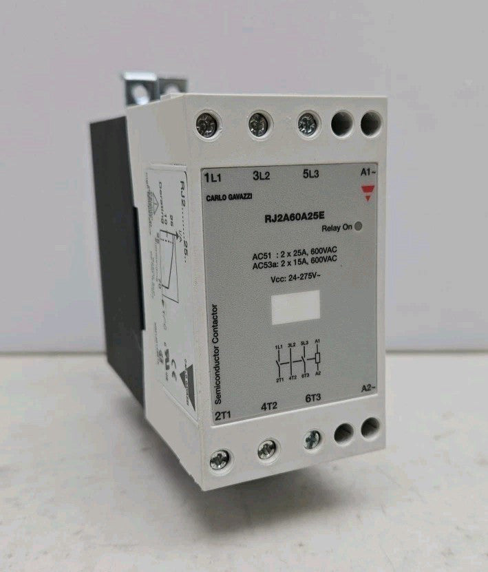 Carlo Gavazzi RJ2A60A25E Solid State Relay 3-Phase 24 mA Max 40 to 660 Vac Used 