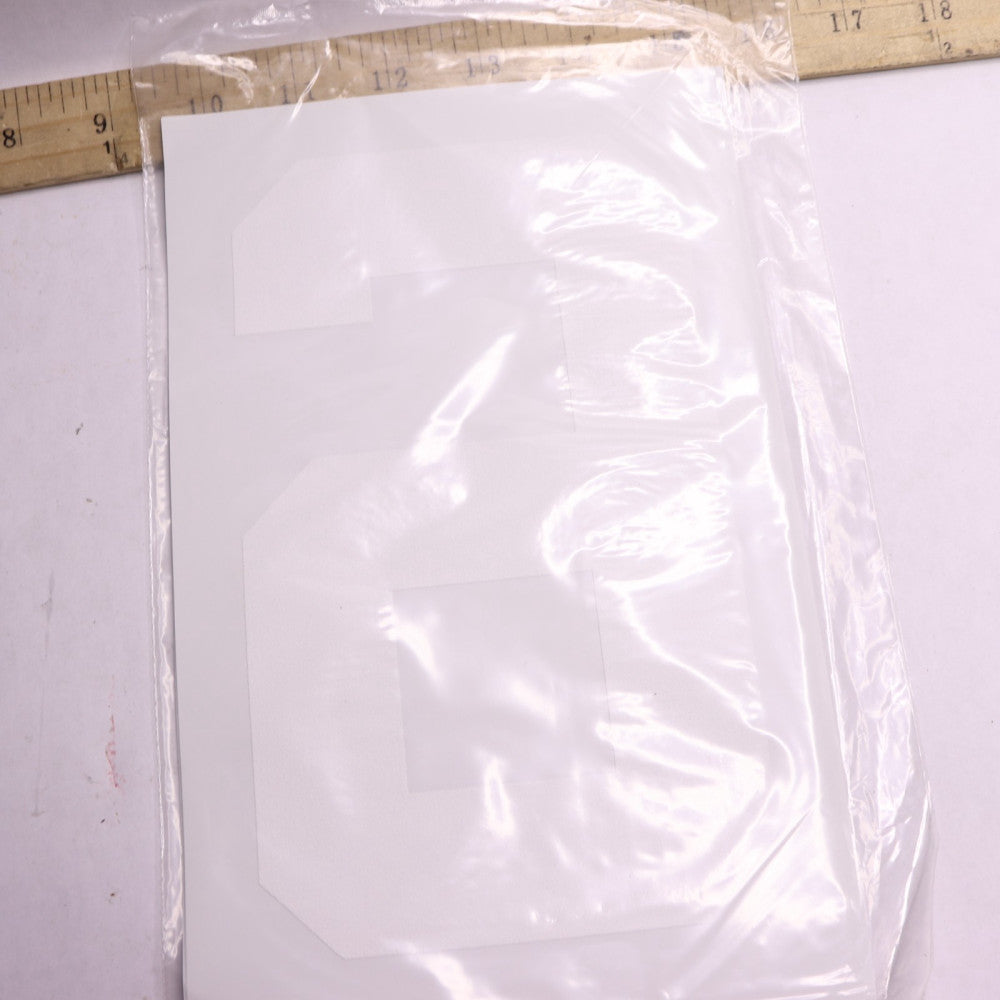 (5-Pk) Transfer Express Champ Number 9/6 White 8" NE05CP1WH8D6