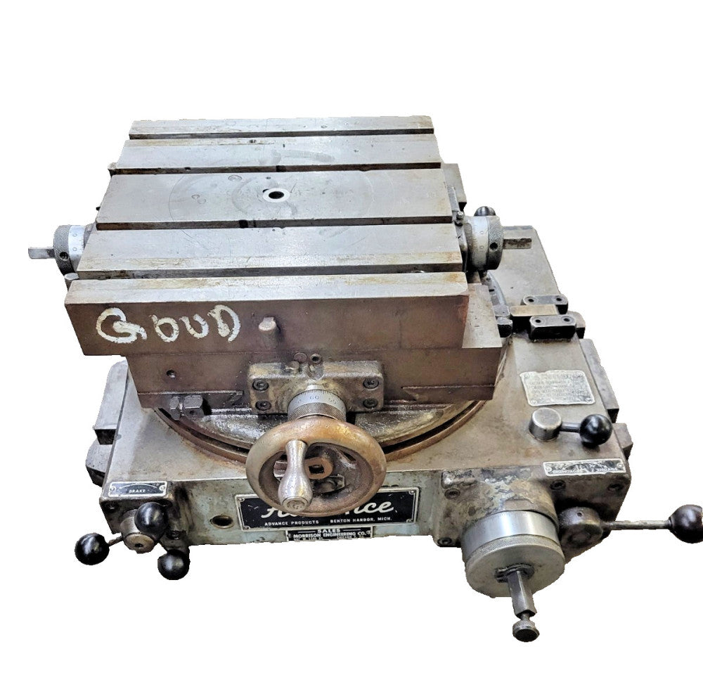 ADVANCE TABLE ROTARY 11" X 11" BED, T-SLOTTED, CROSS-SLIDE