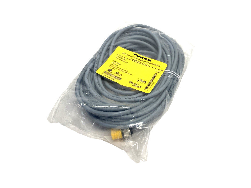Turck WK 4.4T-10-RS 4.4T Cordset M12 Angle Female To M12 Male 4-Pin 10m U2435-22