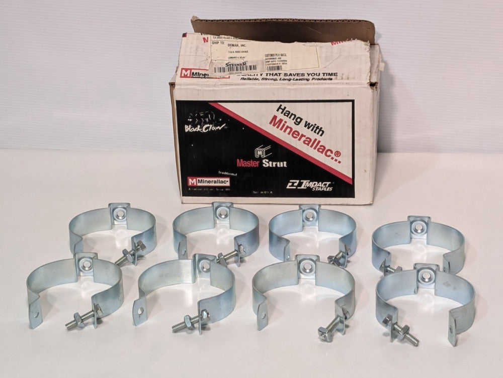 Box of 25: Minerallac 7B Master Strut Impact Staples Black Claw Conduit Hangers