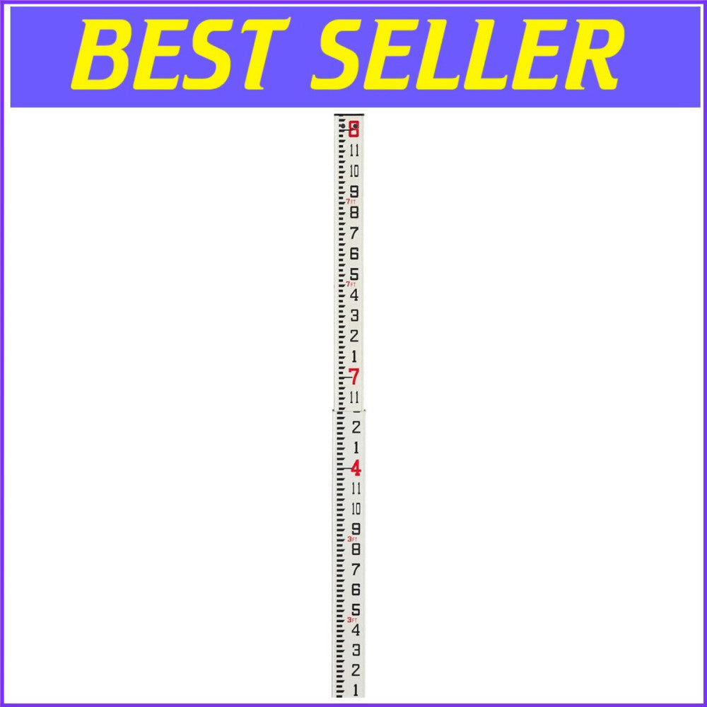 Heavy-Duty 8' Telescoping Leveling Rod with Carry Case - Ideal for Contractors