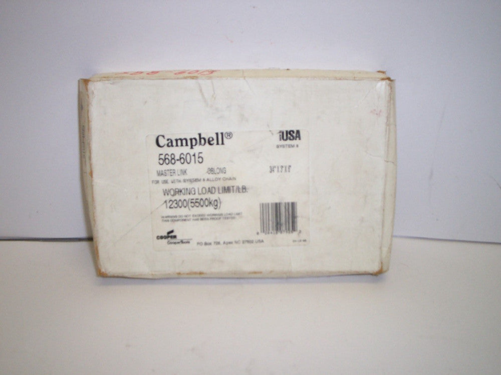 CAMPBELL 568-6015 MASTER LINK OBOLONG 3/4" X 3" X 6" SYSTEM 8 12300LB RED NIB