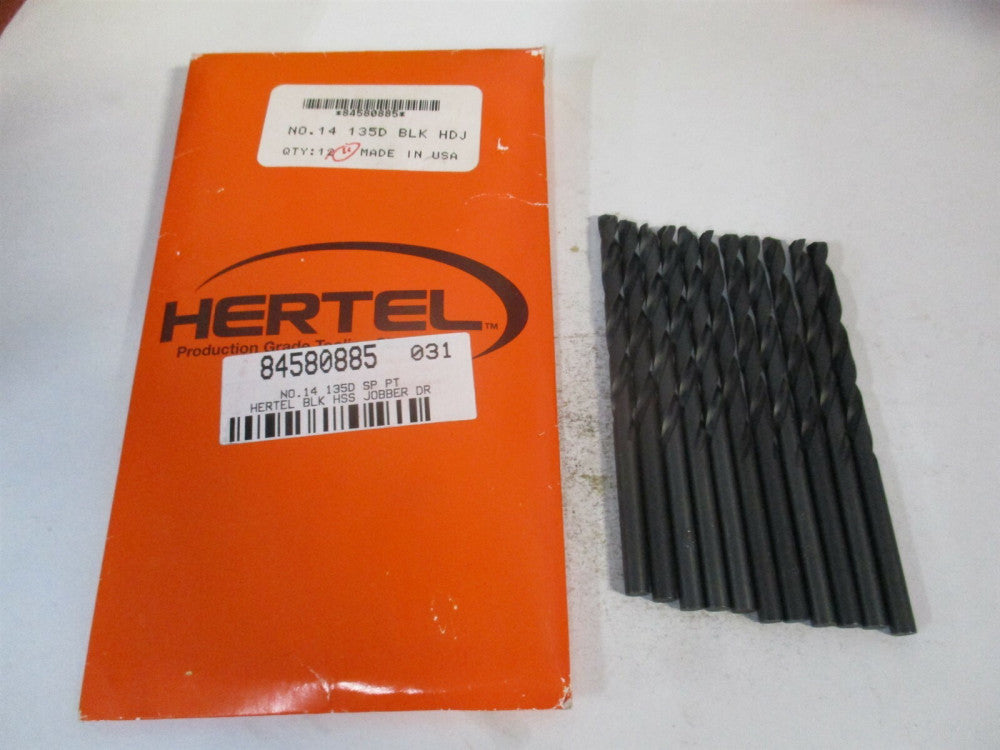 (84580885) #14 135° 2-3/16" x 3-3/8" OAL HSS Jobber Drill - Qty 11