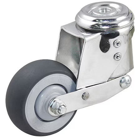 Zoro Select P16s-Rp030k-H Bolt Hole Caster,165 Lb. Ld Rating,Gray