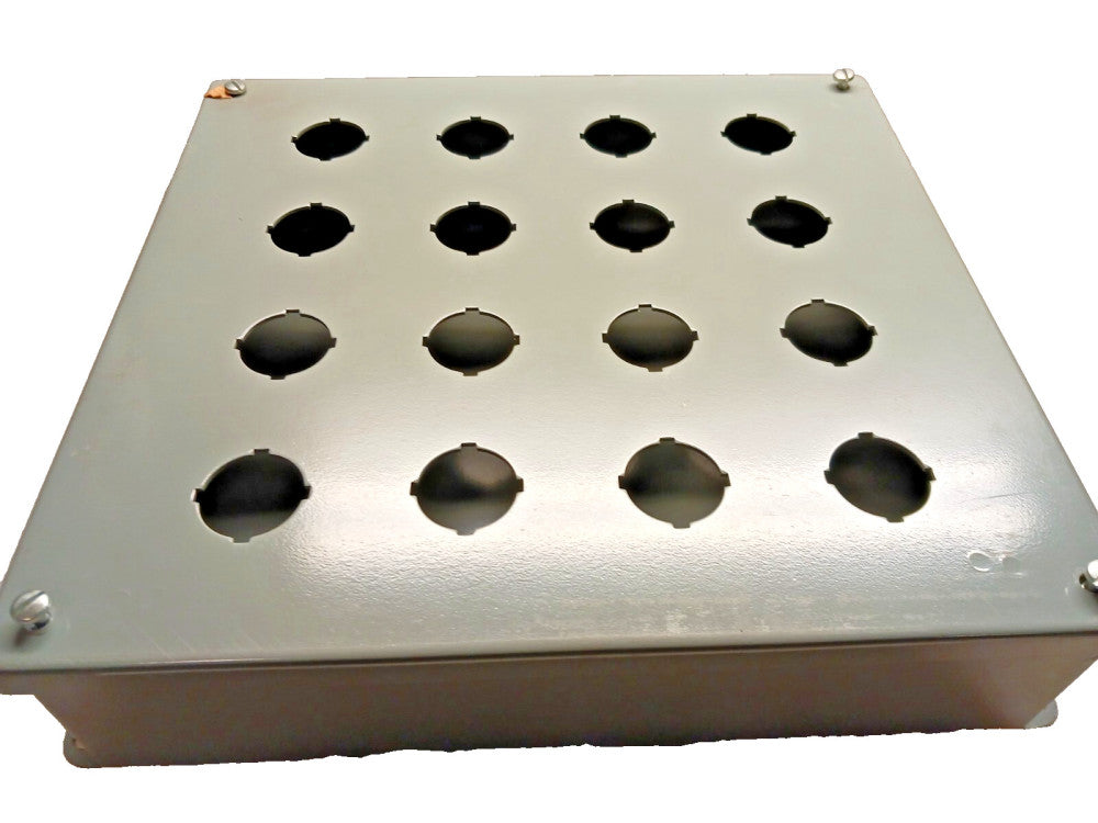 New 16 Hole Push Button Enclosure  12-1/2" x 12-1/2"