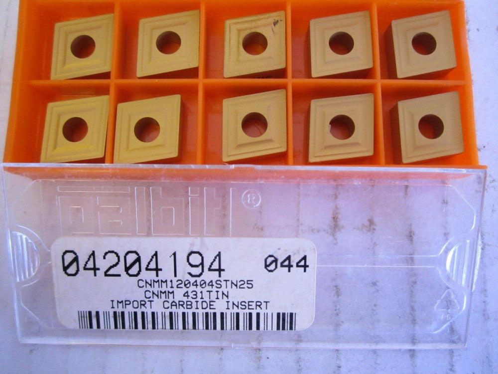 Palbit CNMM-431 TiN Carbide Turning Inserts Pack Of 10