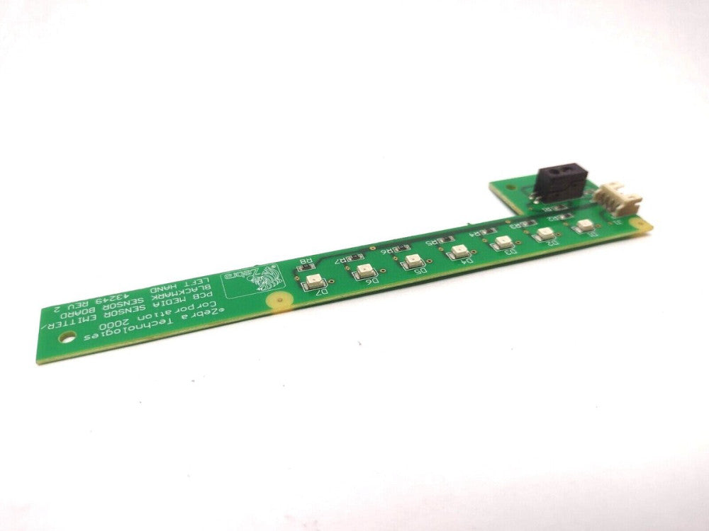 Zebra 43249 Rev 2 Left Hand PCB Media Sensor Emitter / Blackmark Sensor Board 