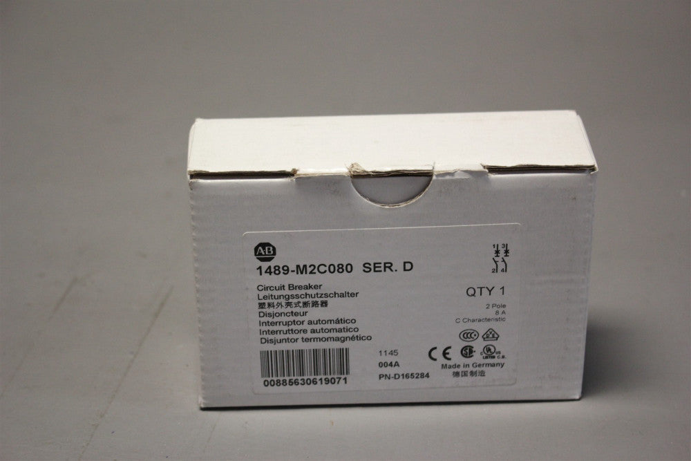 NEW ALLEN BRADLEY 8A CIRCUIT BREAKER 1489-M2C080 D
